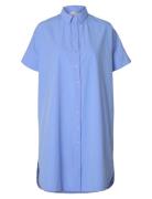 Slfblair 2/4 Short Shirt Dress Noos Blue Selected