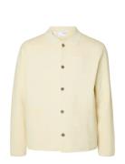 Slhmike Light Relaxed Polo Cardigan Noos Yellow Selected