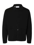 Slhmike Light Relaxed Polo Cardigan Noos Black Selected