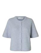 Slflulu 2/4 Knit Cardigan Noos Blue Selected