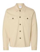 Slhreg-Arne Twill Overshirt Cream Selected