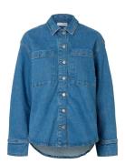 Slfevelyn Ls Shirt Blue Selected