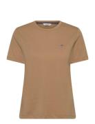 Reg Shield Logo Ss T-Shirt Beige GANT