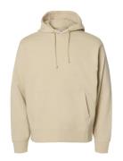 Slhrelaxluke Ls Sweat Hoodie Noos Beige Selected