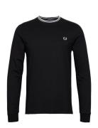 Ls Twin Tipped T-Shirt Black Fred Perry