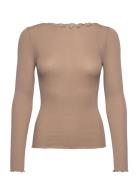 Rmwbalta Ls Regular Boatneck T-Shir Beige RM By Rosemunde