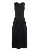 Openwork Embroidered Combined Dress Black Mango