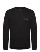 Ls Pocket Logo Tee Black Lee Jeans
