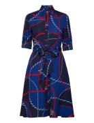 Rope-Print Crepe Shirtdress Patterned Lauren Ralph Lauren