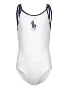 Big Pony -Piece Swimsuit White Ralph Lauren Kids