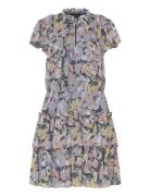 Floral Ruffle-Trim Georgette Dress Patterned Lauren Ralph Lauren