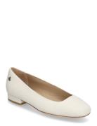 Emellie Nappa Leather Ballet Flat White Lauren Ralph Lauren