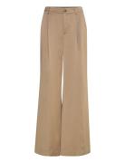 Satin Charmeuse Wide-Leg Pant Beige Lauren Ralph Lauren