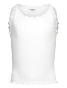 Rkbalta Modal Sl Short Lace Top White Rosemunde Kids