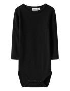 Nbnwax Wool Rib Ls Body Noos Black Name It