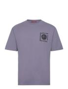 Relaxed-Fit Washed Artwork T-Shirt Purple Scotch & Soda
