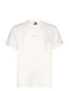 Tjm Slim Waffle Script Tee White Tommy Jeans
