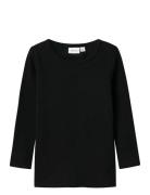 Nmnwax Wool Rib Ls Top Noos Black Name It