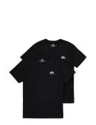 Basic T Small Logo 2 Pack Black Alpha Industries