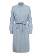 Cotton Chambray Belted Shirtdress Blue Polo Ralph Lauren