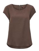 Onlvic S/S Solid Top Noos Wvn Brown ONLY