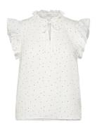 Rwkendall Sl Regular Blouse White Rosemunde