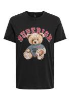 Onllucy Life Reg S/S Top Box Jrs Black ONLY