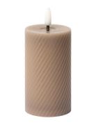 Swirled Led Pillar Candle Grey C'est Bon