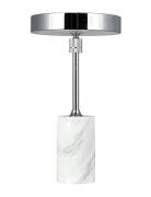 Starlight Led Genopladelig Bordlampe Krom Med Hvid Marmor Silver Dyber...