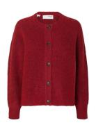 Slflulu Ls Knit Short Cardigan Noos Red Selected