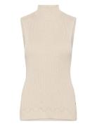 Crdela Knit Sleeveless Turtleneck Beige Cream