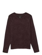 Vmdoffy Ls O-Neck Blouse Ga Noos Purple Vero Moda