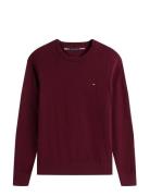Pima Org Ctn Cashmere Crew Neck Burgundy Tommy Hilfiger
