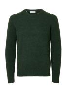 Slhrai Ls Knit Crew Neck Noos Khaki Selected