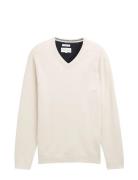 Basic V-Neck Knit Cream Tom Tailor