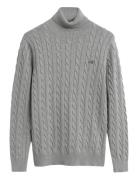 Cotton Cable Turtle Neck Grey GANT