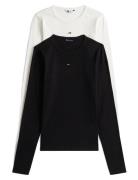 Tjw 2Pack Slim Essential Rib Ls Black Tommy Jeans