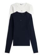 Tjw 2Pack Slim Essential Rib Ls Navy Tommy Jeans