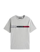 Hilfiger Chest Insert Tee Grey Tommy Hilfiger