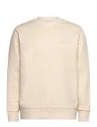 Reg Tonal Shield C-Neck Sweat Cream GANT