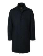 Slhrainar Wool Blend Coat Noos Navy Selected
