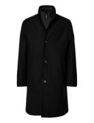 Slhrainar Wool Blend Coat Noos Black Selected