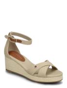 Flag Criss-Cros Mid Wedge Espad Beige Tommy Hilfiger