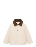 Denim Parka With Contrasting Collar Cream Mango