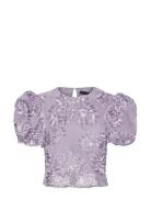 3D Mesh Sleeveless Top Purple ROTATE Birger Christensen