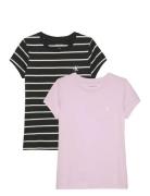 2-Pack Stripe Slim Ss T-Shirt Black Calvin Klein