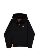 Basic Zip Hoodie Small Logo Black Alpha Industries