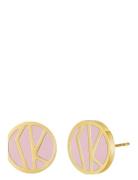 Rose Enamel Earring Pink Bud To Rose