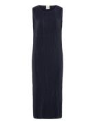 Plisse Sl Midi Dress Navy Calvin Klein