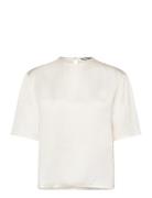 Sateen C-Neck Relaxed T-Shirt White Tommy Hilfiger